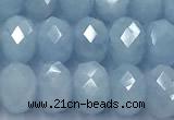 CAQ950 15 inches 6*8mm faceted rondelle aquamarine beads