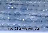 CAQ960 15 inches 2mm faceted round aquamarine beads