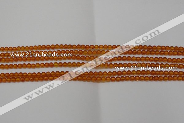CAR105 15.5 inches 3mm round natural amber beads