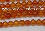 CAR106 15.5 inches 4mm round natural amber beads