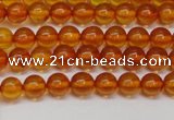 CAR107 15.5 inches 5mm round natural amber beads