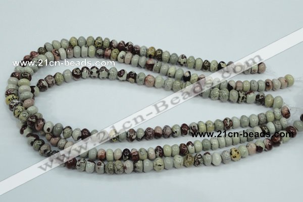 CAR11 15.5 inches 5*8mm rondelle artistic jasper beads wholesale