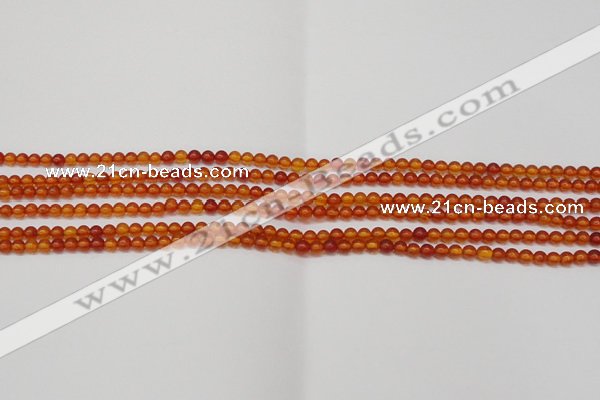 CAR110 15.5 inches 3mm round natural amber beads