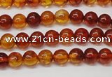 CAR112 15.5 inches 5mm round natural amber beads