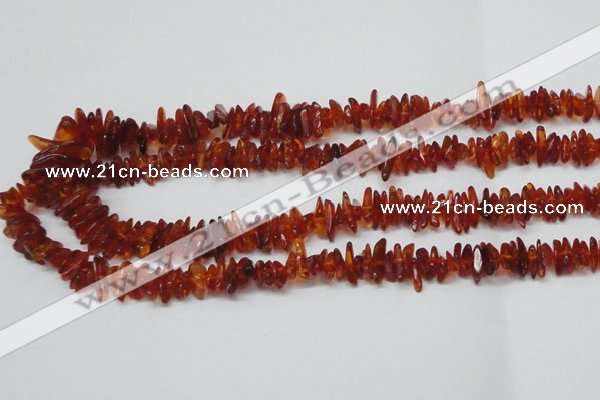 CAR117 16 inches 2*6mm - 3*10mm natural amber chips beads