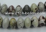 CAR14 15.5 inches 8*12mm rondelle artistic jasper beads wholesale