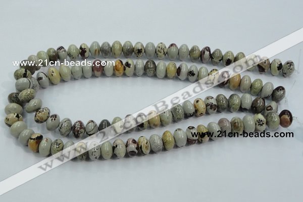 CAR14 15.5 inches 8*12mm rondelle artistic jasper beads wholesale