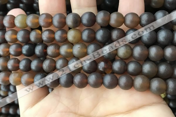 CAR218 15.5 inches 8mm round natural amber beads wholesale