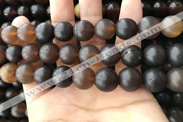 CAR224 15.5 inches 16mm round natural amber beads wholesale