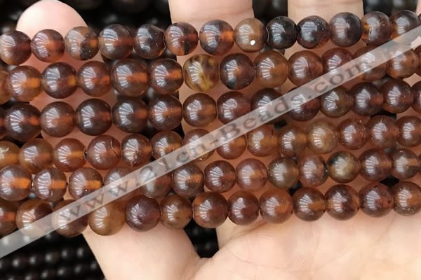 CAR232 15.5 inches 6mm - 7mm round natural amber beads wholesale