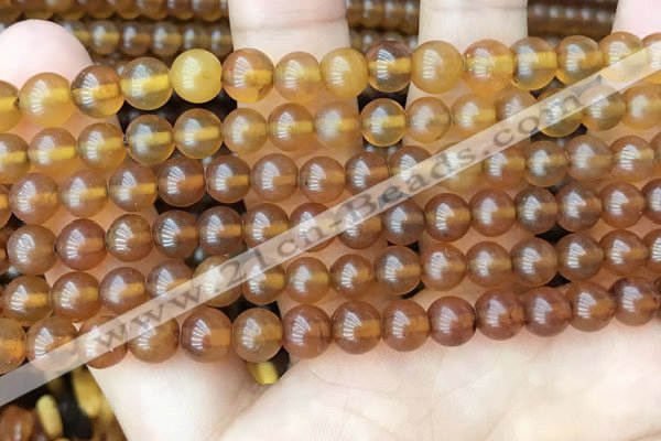 CAR234 15.5 inches 6mm - 7mm round natural amber beads wholesale