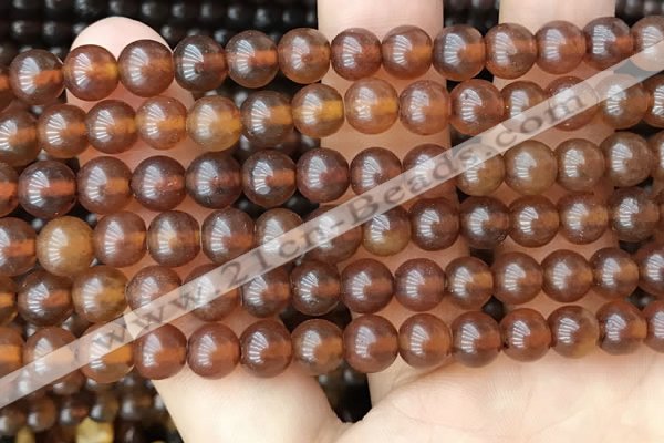 CAR237 15.5 inches 6mm - 7mm round natural amber beads wholesale