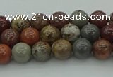 CAR350 15.5 inches 4mm round red artistic jasper beads wholesale