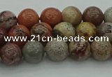 CAR351 15.5 inches 6mm round red artistic jasper beads wholesale