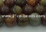 CAR353 15.5 inches 10mm round red artistic jasper beads wholesale