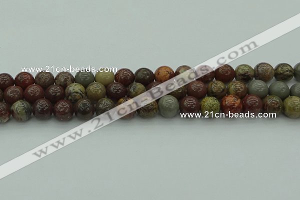 CAR353 15.5 inches 10mm round red artistic jasper beads wholesale