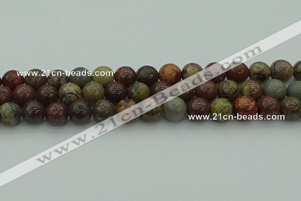 CAR354 15.5 inches 12mm round red artistic jasper beads wholesale