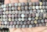 CAR371 15.5 inches 6mm round matte artistic jasper beads wholesale