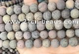 CAR373 15.5 inches 10mm round matte artistic jasper beads wholesale