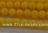 CAR401 15.5 inches 6mm round synthetic amber beads wholesale