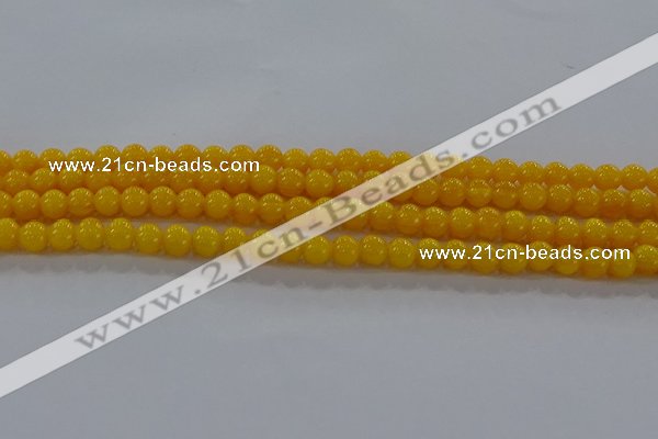 CAR401 15.5 inches 6mm round synthetic amber beads wholesale