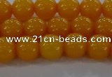 CAR402 15.5 inches 8mm round synthetic amber beads wholesale