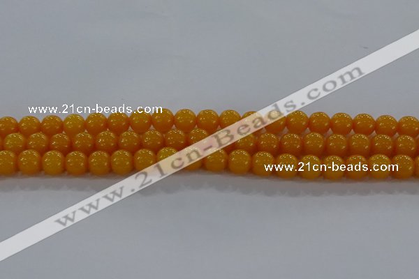 CAR402 15.5 inches 8mm round synthetic amber beads wholesale