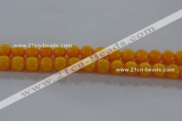 CAR404 15.5 inches 12mm round synthetic amber beads wholesale