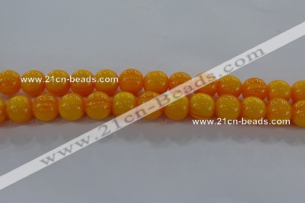 CAR405 15.5 inches 14mm round synthetic amber beads wholesale