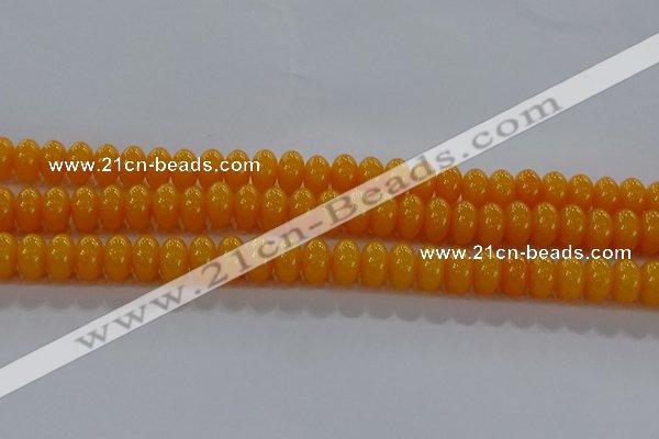 CAR410 15.5 inches 6*9mm rondelle synthetic amber beads wholesale