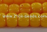 CAR412 15.5 inches 9*11mm drum synthetic amber beads wholesale