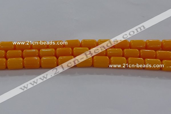 CAR414 15.5 inches 10*15mm tube synthetic amber beads wholesale