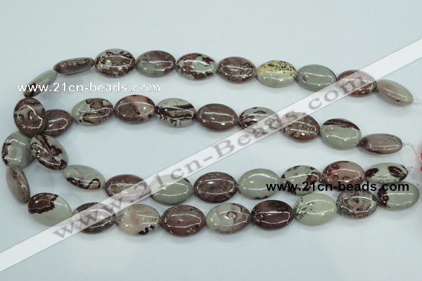 CAR42 15.5 inches 15*20mm oval artistic jasper beads wholesale