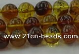 CAR502 15.5 inches 8mm - 9mm round natural amber beads wholesale