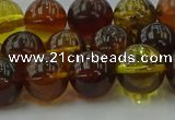 CAR504 15.5 inches 10mm - 11mm round natural amber beads wholesale