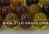 CAR505 15.5 inches 12mm - 13mm round natural amber beads wholesale