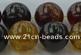 CAR510 15.5 inches 18mm - 19mm round natural amber beads wholesale