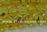 CAR522 15.5 inches 7mm - 8mm round natural amber beads wholesale