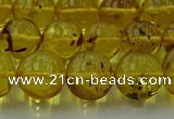 CAR524 15.5 inches 9mm - 10mm round natural amber beads wholesale