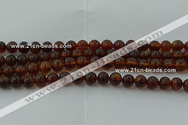 CAR528 15.5 inches 8mm - 9mm round natural amber beads wholesale