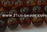 CAR529 15.5 inches 9mm - 10mm round natural amber beads wholesale