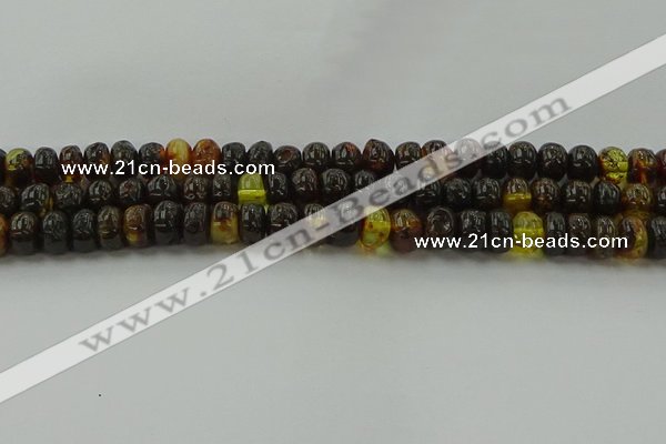 CAR532 15.5 inches 5*8mm rondelle natural amber beads wholesale