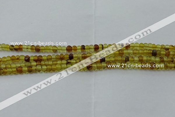 CAR536 15.5 inches 3*5mm rondelle natural amber beads wholesale