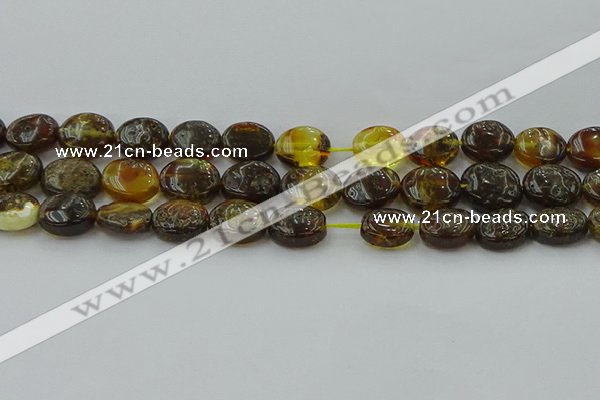 CAR547 15.5 inches 10*12mm - 11*14mm oval natural amber beads