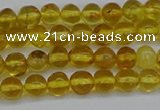 CAR550 15.5 inches 4mm - 5mm round natural amber beads wholesale