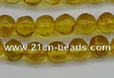 CAR551 15.5 inches 6mm - 7mm round natural amber beads wholesale