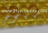 CAR552 15.5 inches 7mm - 8mm round natural amber beads wholesale