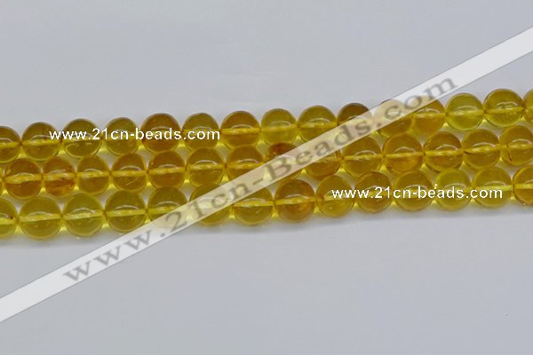 CAR565 15.5 inches 11mm - 12mm round natural amber beads wholesale