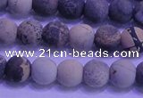 CAR61 15.5 inches 6mm round matte yellow artistic jasper beads