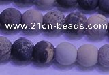 CAR62 15.5 inches 8mm round matte yellow artistic jasper beads